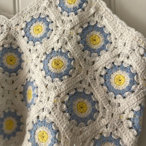 Wowo‎ Women's Boho Crochet Crop Top Small - Picture 2 of 5